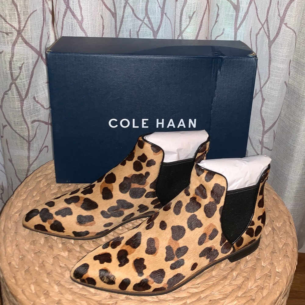***Brand New*** Cole Haan leopard print booties
